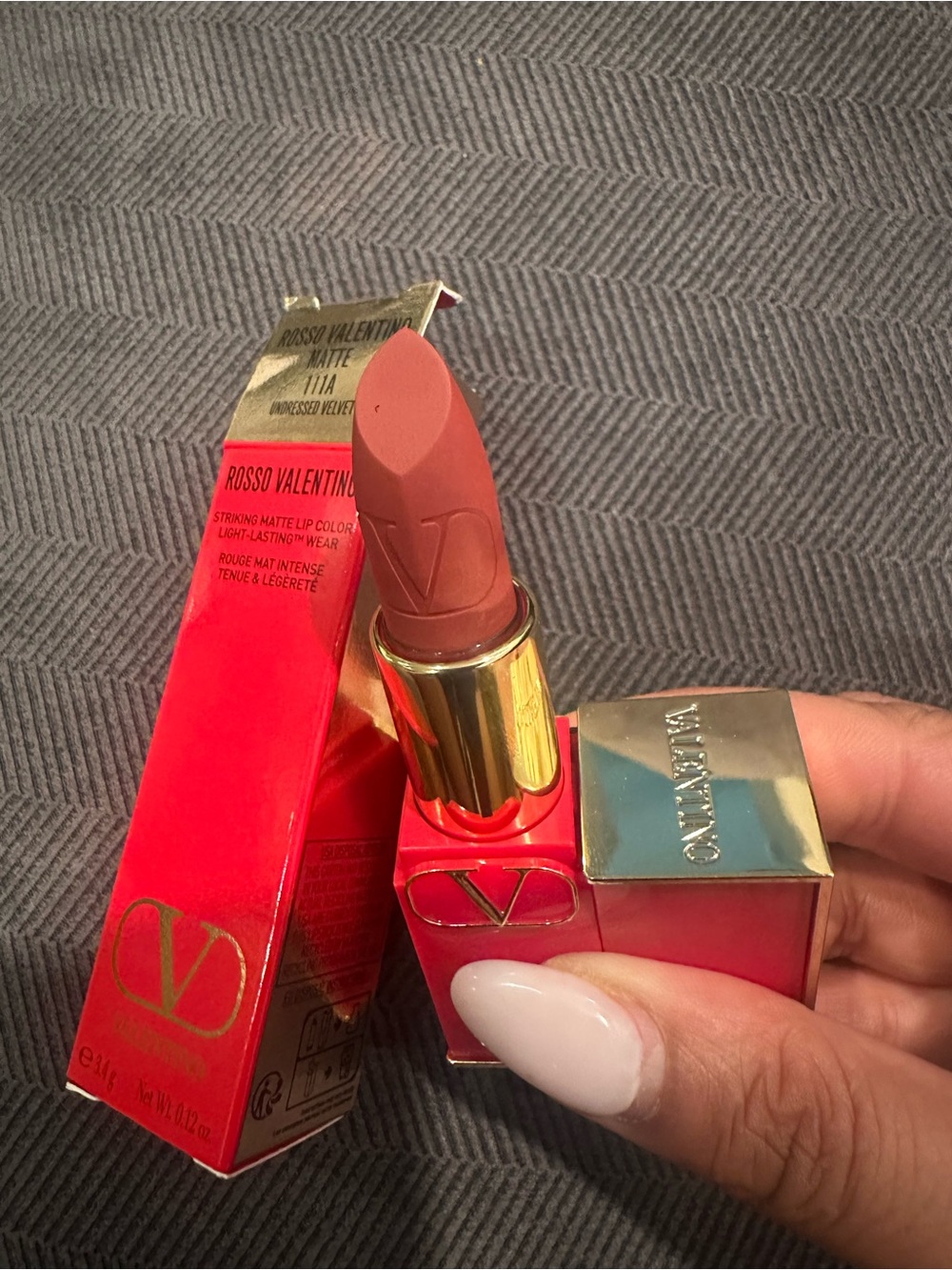 Valentino Rosso Velvet Matte Lipstick in Warm Nude Brown 111A